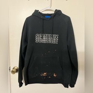 Black hoodie, painted graffiti style